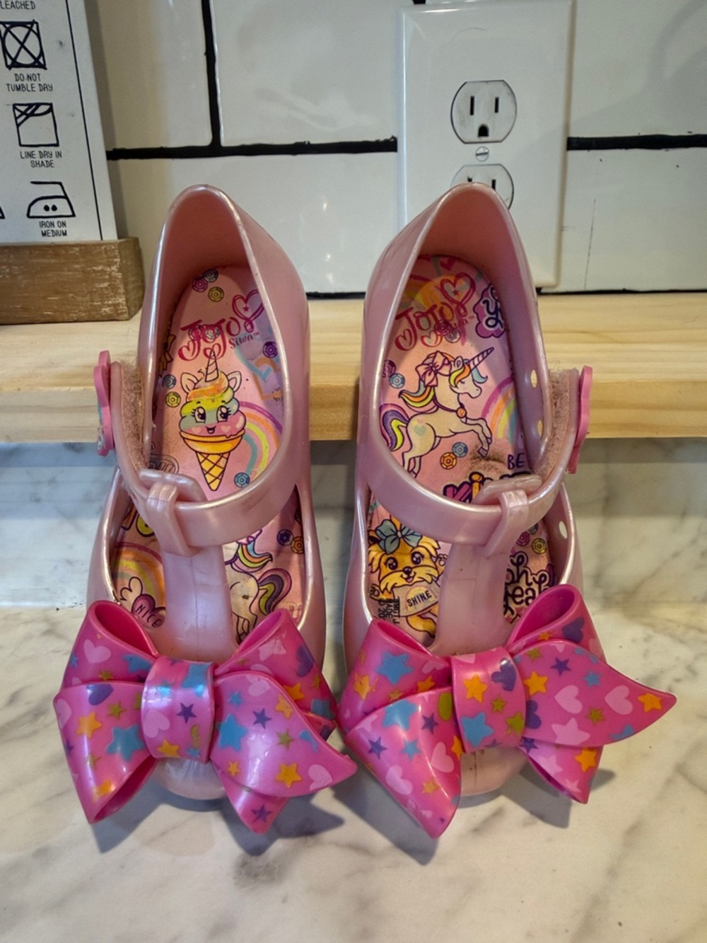 JoJo Siwa Pink Star Bow Jelly Mary Janes